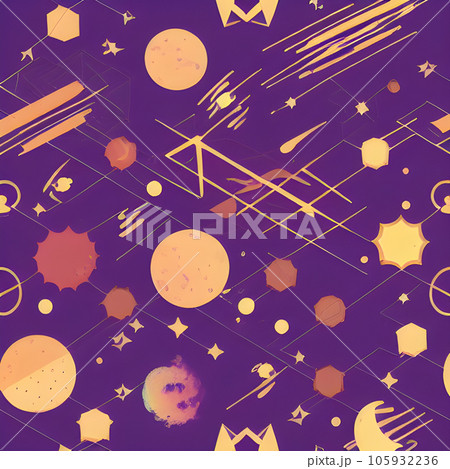 galaxy space draw random background, nebula...のイラスト素材 [105932236] - PIXTA
