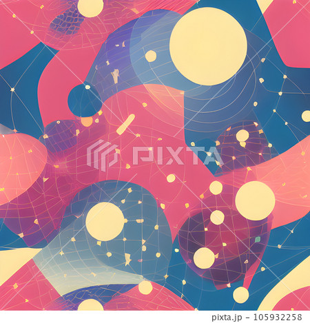 galaxy space draw random background, nebula...のイラスト素材 [105932258] - PIXTA
