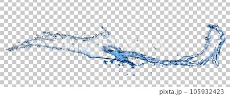 抽象的な青い水しぶきのイラスト 抽象的な青い水しぶきのイラスト 105932423