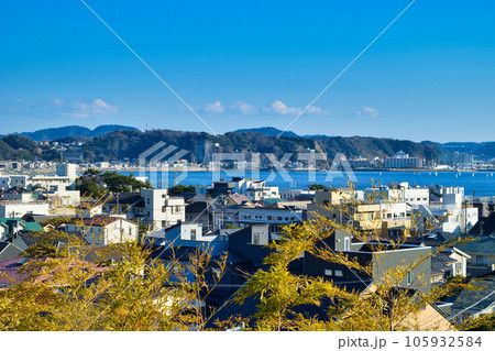 長谷寺からの冬の絶景(神奈川県鎌倉市) 長谷寺からの冬の絶景(神奈川県鎌倉市) 105932584