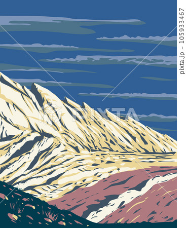 Navajo Sandstone at San Rafael Swell Eastern Utah USA WPA Art Poster 105933467