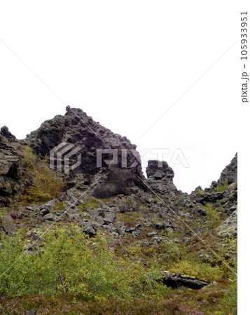 アイスランド　夏　ディムボルギル　奇岩群 105933951