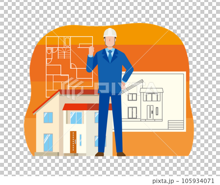 Illustration of a male architect 105934071