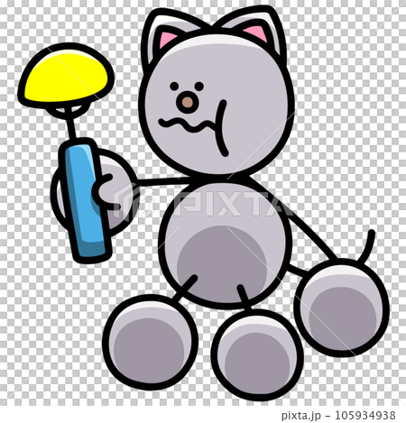 Nyanmaru坐著吃食物的插圖(橫向反轉版)貓 Nyanmaru坐著吃食物的插圖(橫向反轉版)貓 105934938