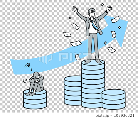 A man who succeeded in building assets / a businessman who succeeded in business A man who succeeded in building assets / a businessman who succeeded in business 105936321