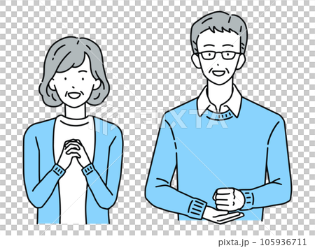 納得した表情のシニア夫婦 105936711