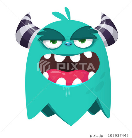 Funny cartoon monster character. Illustration of happy alien creature. Halloween design. Vector isolated Funny cartoon monster character. Illustration of happy alien creature. Halloween design. Vector isolated 105937445