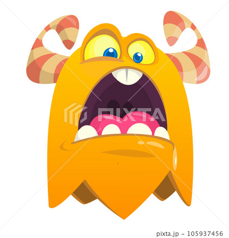Funny cartoon monster character. Illustration of happy alien creature. Halloween design. Vector isolated Funny cartoon monster character. Illustration of happy alien creature. Halloween design. Vector isolated 105937456
