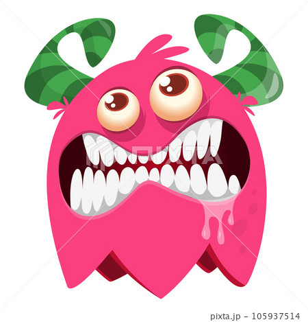 Funny cartoon monster character. Illustration of happy alien creature. Halloween design. Vector isolated Funny cartoon monster character. Illustration of happy alien creature. Halloween design. Vector isolated 105937514