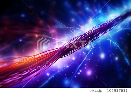 Technology speed internet. Optical fiber cable background. Digital network connection. Generative AI. Technology speed internet. Optical fiber cable background. Digital network connection. Generative AI. 105937651