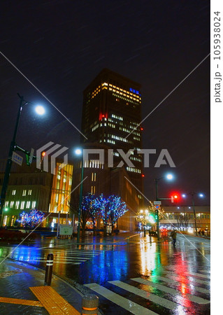 夜景　七日町大通り　山形市 105938024
