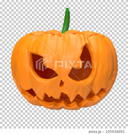 The  jack o lantern  3d png  for halloween concept 105938091