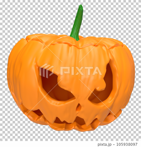 The  jack o lantern  3d png  for halloween concept 105938097