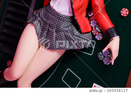 賭ケグルイ　カジノ　ディーラーのイメージ　ミニスカートのイメージ 105938117