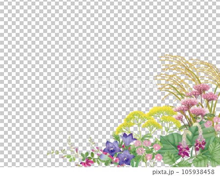 水彩手繪秋天七種草藥 105938458