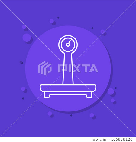 big scales line icon, vector big scales line icon, vector 105939120