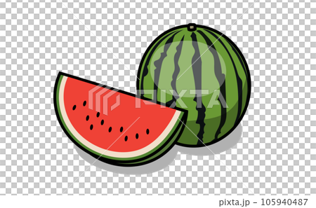 Pop watermelon illustration material Pop watermelon illustration material 105940487
