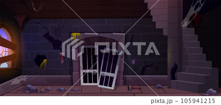 Abandoned game medieval castle prison dungeon cell 105941215