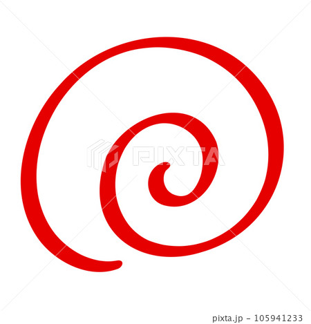 手描きの二重丸赤 手描きの二重丸赤 105941233