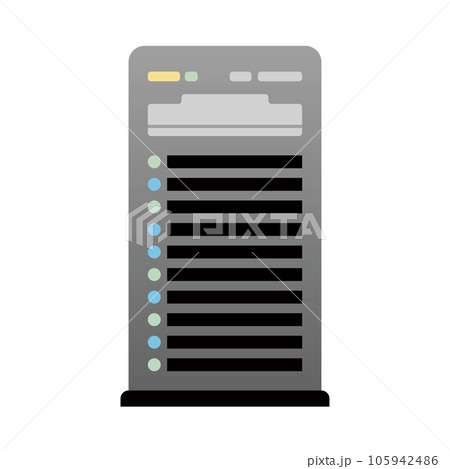 シンプルなイラスト_タワー型サーバー 105942486