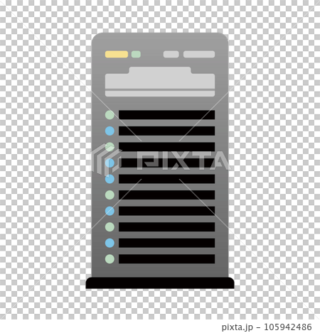 シンプルなイラスト_タワー型サーバー 105942486