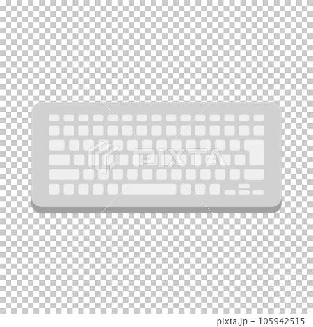 シンプルなイラスト_白いキーボード 105942515