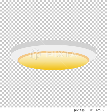 Simple illustration_white ceiling light, all lights 105942597