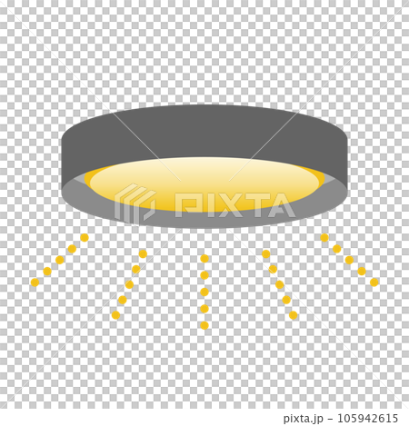 Simple illustration_black ceiling light, all lights 105942615