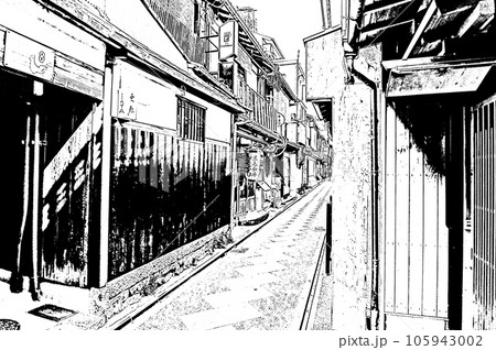 【京都の白黒】京町屋が並ぶ先斗町のディープな世界 【京都の白黒】京町屋が並ぶ先斗町のディープな世界 105943002