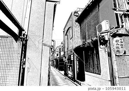 【京都の白黒】京町屋が並ぶ先斗町のディープな世界 【京都の白黒】京町屋が並ぶ先斗町のディープな世界 105943011