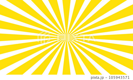 放射状に広がる黄色いイメージの背景イラスト 105943571