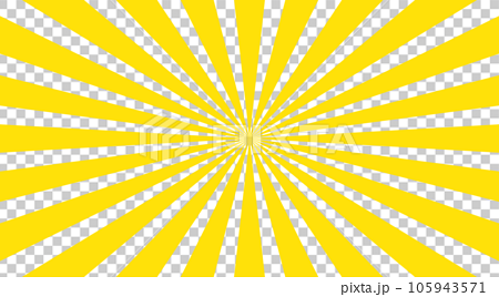 放射状に広がる黄色いイメージの背景イラスト 105943571