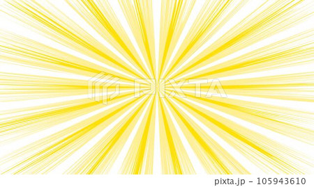放射状に広がる黄色いイメージの背景イラスト 放射状に広がる黄色いイメージの背景イラスト 105943610