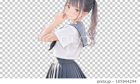 smiling female student (AI) 105944294