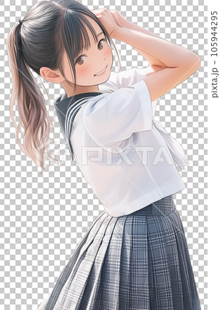 smiling female student (AI) 105944295