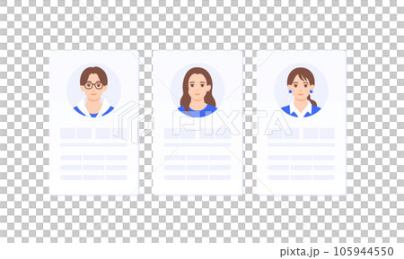 personal information data. Vector illustration material of customer information. 105944550