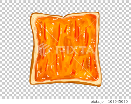 トースト　食パン　ジャム　たっぷり　マーマレード　ママレード　オレンジ　柑橘　パン　朝食　焼きたて 105945050