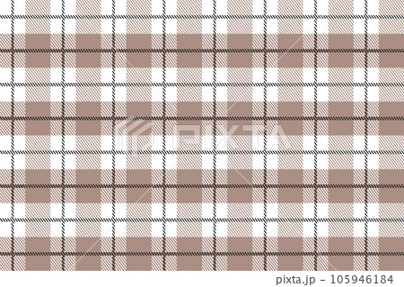 White and beige Scotland textile seamless pattern. Fabric texture check tartan plaid. Abstract geometric background for cloth, fabric. Monochrome graphic repeating design. Modern squared ornament. 105946184