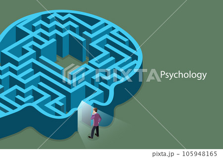 3D Isometric Flat Vector Conceptual Illustration of Psychology Maze 3D Isometric Flat Vector Conceptual Illustration of Psychology Maze 105948165