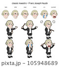 Cute classical composer, performer illustration - Franz Joseph Haydn 105948689