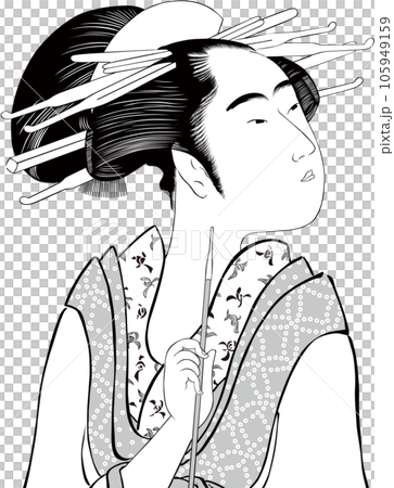 浮世絵　女性　その100 105949159