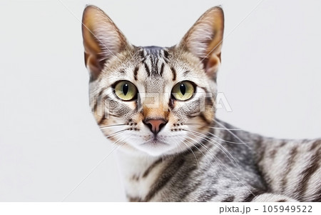 エジプシャンマウ　   猫　白背景 105949522