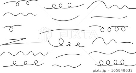 手書きの下線のセット 105949635