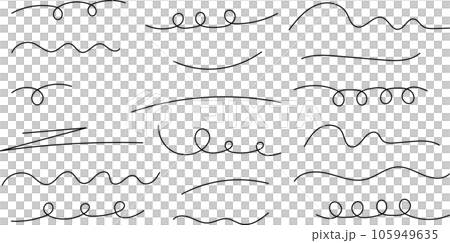 手書きの下線のセット 105949635