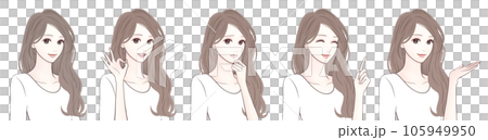 女孩插畫素材集 105949950