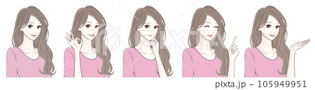 女の子イラスト素材セット 女の子イラスト素材セット 105949951