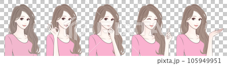 女の子イラスト素材セット 女の子イラスト素材セット 105949951