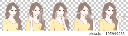 女性のイラスト素材セット 女性のイラスト素材セット 105949983