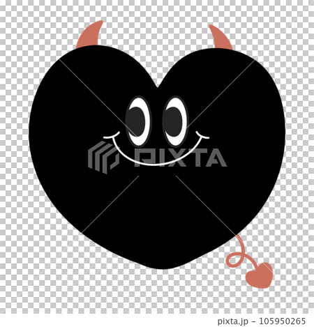 Heart groovy retro character cartoon Heart groovy retro character cartoon 105950265
