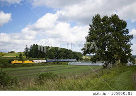 北海道の自然の中を走るTHE ROYAL EXPRESS 105950383